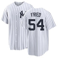 New York #54 Fried Player Baseball Short Sleeve White Jersey Max For Men Women Youth Gift