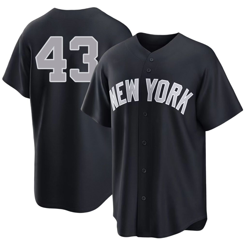 New York #43 Fulmer Player Baseball Short Sleeve Black Jersey Michael For Men Women Youth Gift
