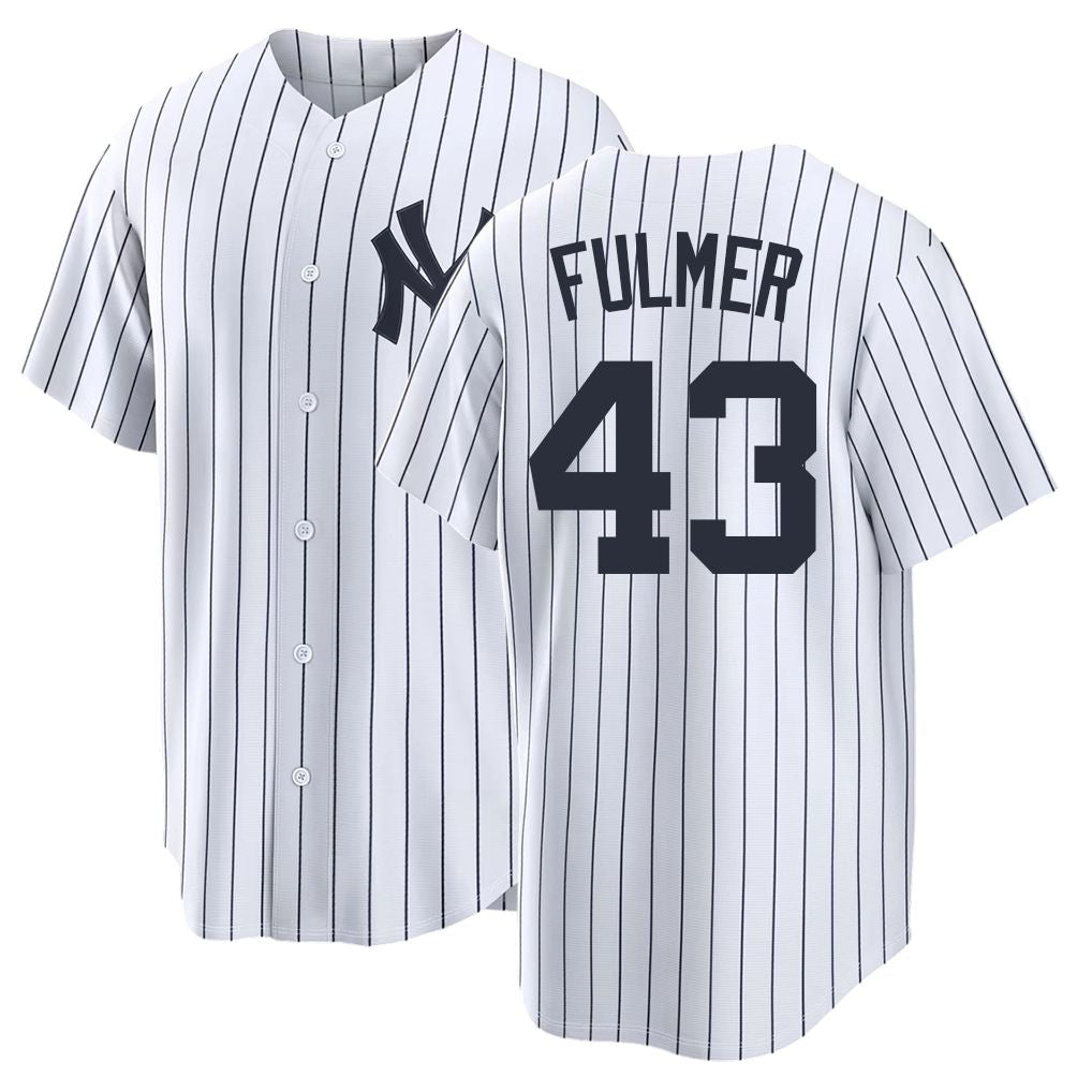 New York #43 Fulmer Player Baseball Short Sleeve White Jersey Michael For Men Women Youth Gift