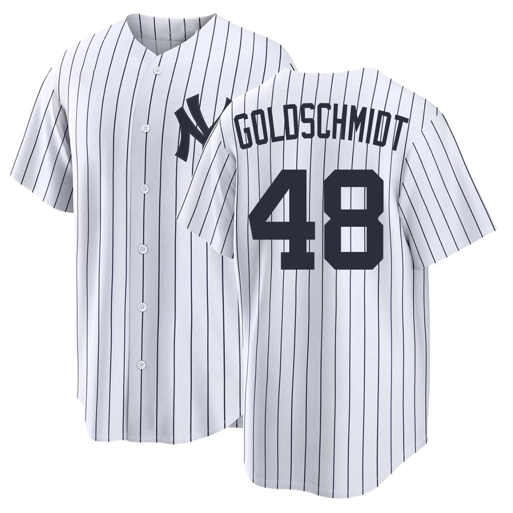 New York #48 Goldschmidt Player Baseball Short Sleeve White Jersey Paul For Men Women Youth Gift