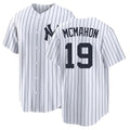 New York #19 McMahon Player Baseball Short Sleeve White Jersey Ryan For Men Women Youth Gift