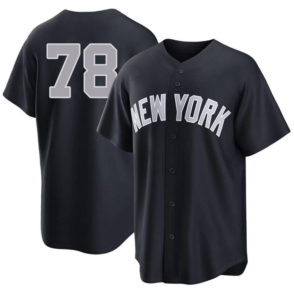 New York #78 Jones Player Baseball Short Sleeve Black Jersey Spencer For Men Women Youth Gift