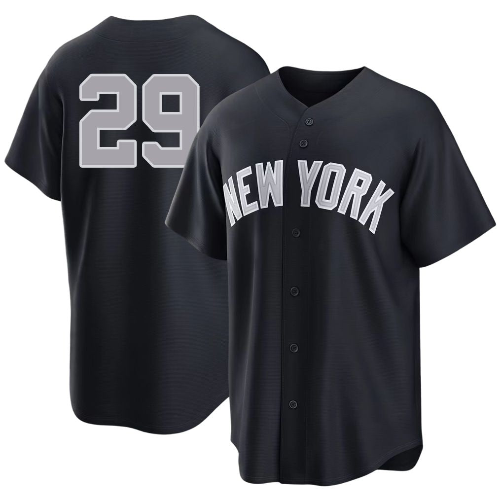 New York #29 Warren Player Baseball Short Sleeve Black Jersey Will For Men Women Youth Gift