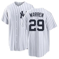 New York #29 Warren Player Baseball Short Sleeve White Jersey Will For Men Women Youth Gift