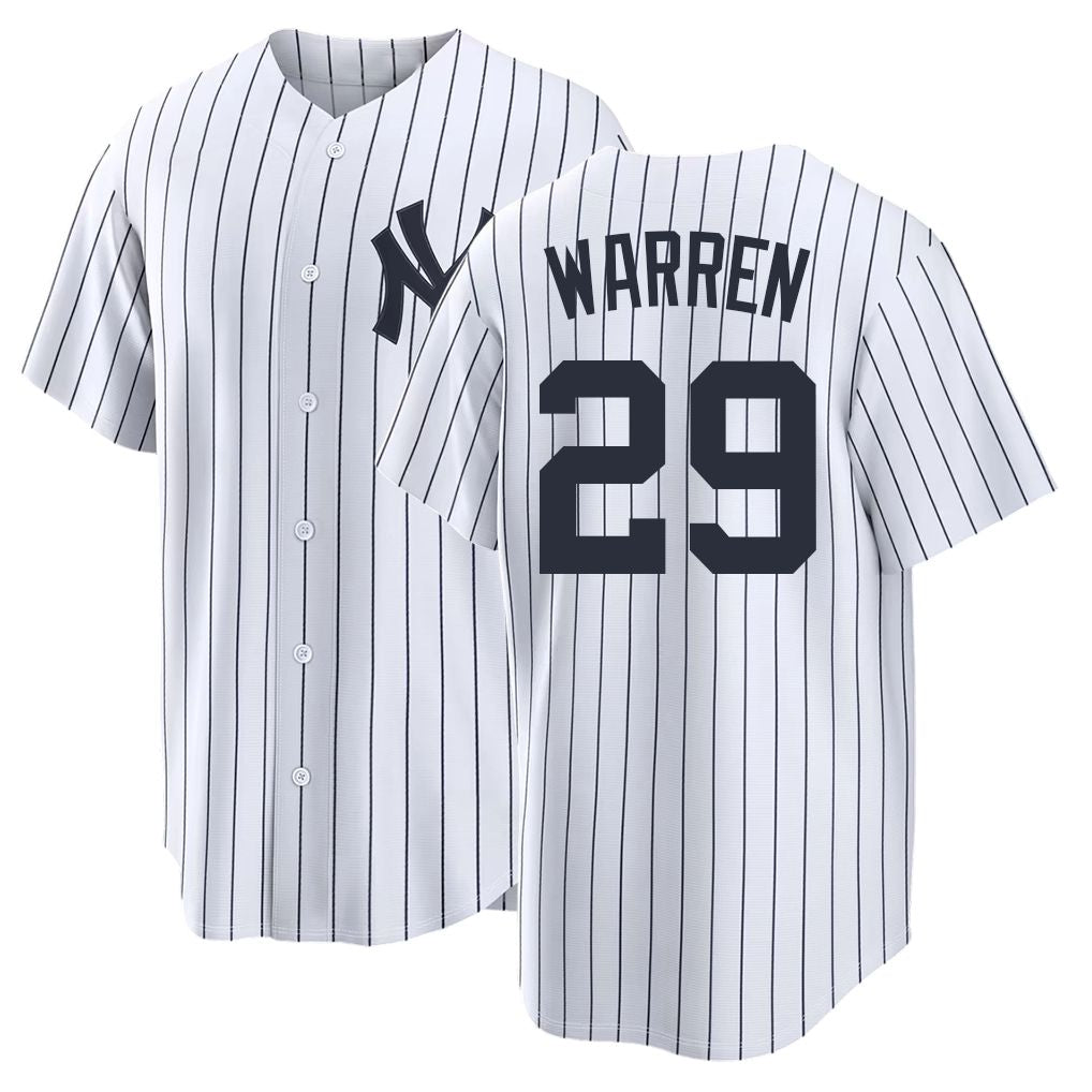 New York #29 Warren Player Baseball Short Sleeve White Jersey Will For Men Women Youth Gift