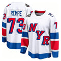 Mens New York #73 Rempe Player Ice hockey Long Sleeve White Matt Jersey