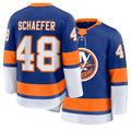 Mens New York #48 Schaefer Player Ice hockey Long Sleeve Royal Matthew Jersey