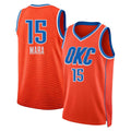 Oklahoma City #15 Mara Player Basketball Sleeveless Orange Jersey Aday For Adult Youth