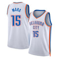Oklahoma City #15 Mara Player Basketball Sleeveless White Jersey Aday For Adult Youth
