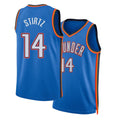 Oklahoma City #14 Stirtz Player Basketball Sleeveless Blue Jersey Bennett For Adult Youth