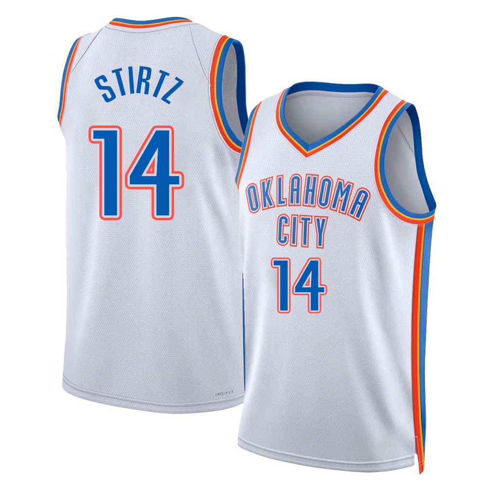 Oklahoma City #14 Stirtz Player Basketball Sleeveless White Jersey Bennett For Adult Youth