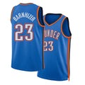 Oklahoma City #23 Barnhizer Player Basketball Sleeveless Blue Jersey Brooks For Adult Youth