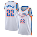 Oklahoma City #22 Wallace Player Basketball Sleeveless White Jersey Cason For Adult Youth