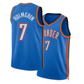 Oklahoma City #7 Holmgren Player Basketball Sleeveless Blue Jersey Chet For Adult Youth
