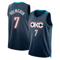 Oklahoma City #7 Holmgren Player Basketball Sleeveless Navy Jersey Chet For Adult Youth