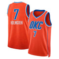 Oklahoma City #7 Holmgren Player Basketball Sleeveless Orange Jersey Chet For Adult Youth
