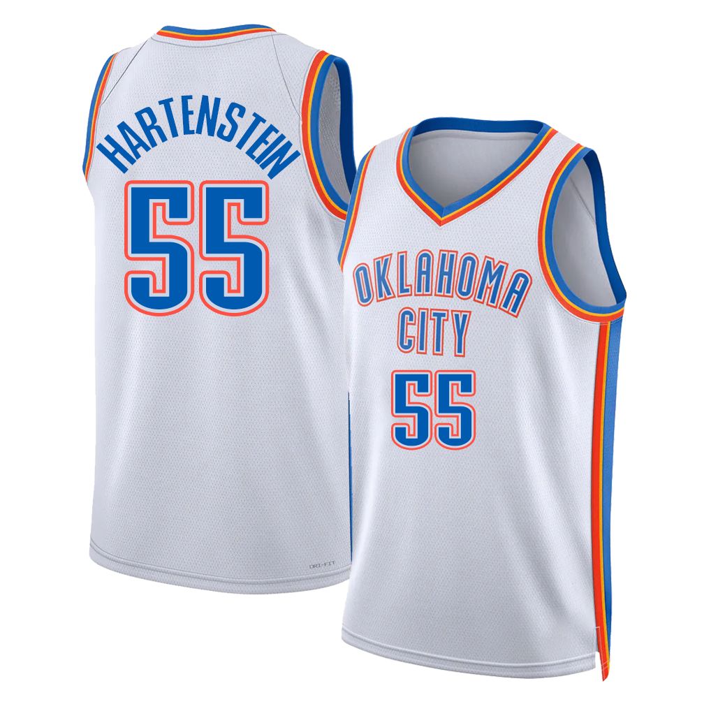 Oklahoma City #55 Hartenstein Player Basketball Sleeveless White Jersey Isaiah For Adult Youth