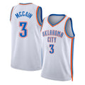 Oklahoma City #3 McCain Player Basketball Sleeveless White Jersey Jared For Adult Youth
