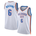 Oklahoma City #6 Williams Player Basketball Sleeveless White Jersey Jaylin For Adult Youth