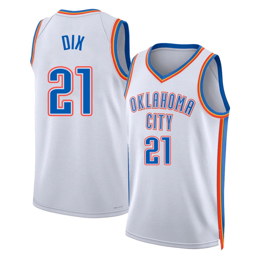 Oklahoma City #21 Dix Player Basketball Sleeveless White Jersey Josh For Adult Youth