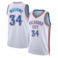 Oklahoma City #34 Williams Player Basketball Sleeveless White Jersey Kenrich For Adult Youth