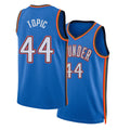 Oklahoma City #44 Topic Player Basketball Sleeveless Blue Jersey Nikola For Adult Youth