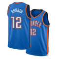 Oklahoma City #12 Sorber Player Basketball Sleeveless Blue Jersey Thomas For Adult Youth