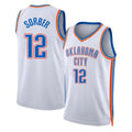 Oklahoma City #12 Sorber Player Basketball Sleeveless White Jersey Thomas For Adult Youth