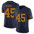 Green Bay #45 Oliver Player Football V Neck Short Sleeve Navy Jersey Collin For Men Youth Women Gift