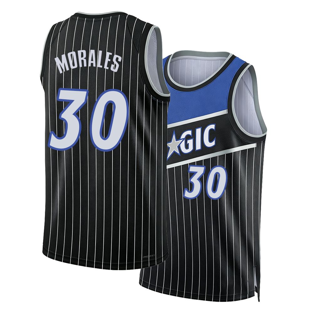 Orlando #30 Morales Player Basketball Sleeveless Black Jersey Alex For Adult Youth