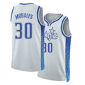 Orlando #30 Morales Player Basketball Sleeveless Silver Jersey Alex For Adult Youth
