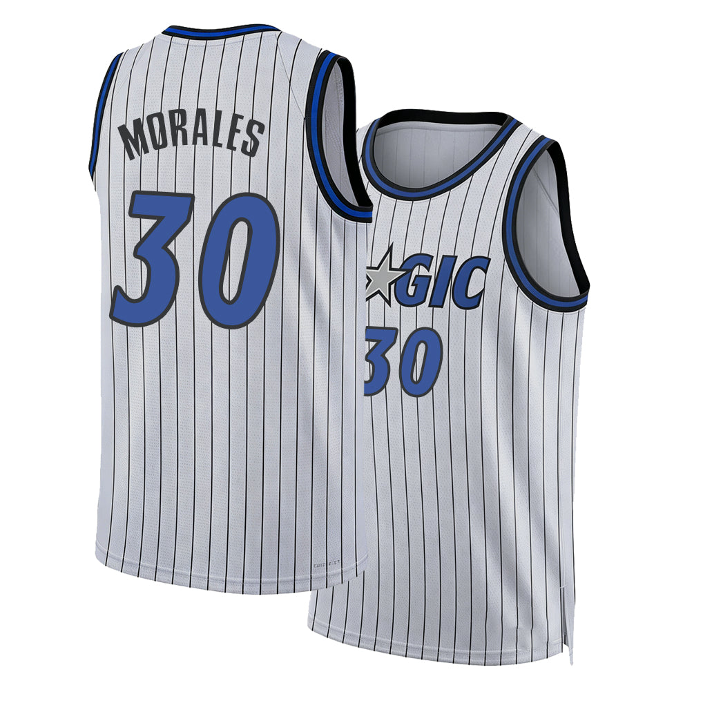 Orlando #30 Morales Player Basketball Sleeveless White Jersey Alex For Adult Youth