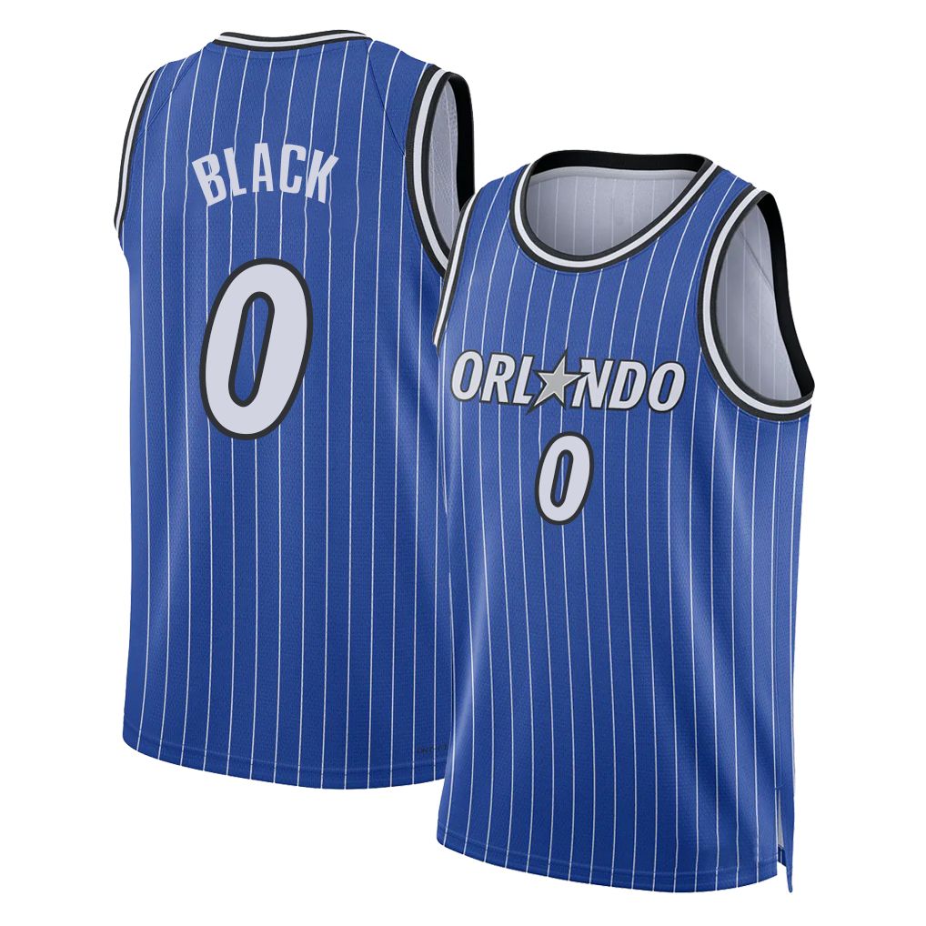 Orlando #0 Black Player Basketball Sleeveless Blue Jersey Anthony For Adult Youth