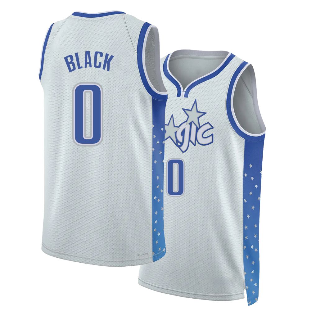 Orlando #0 Black Player Basketball Sleeveless Silver Jersey Anthony For Adult Youth
