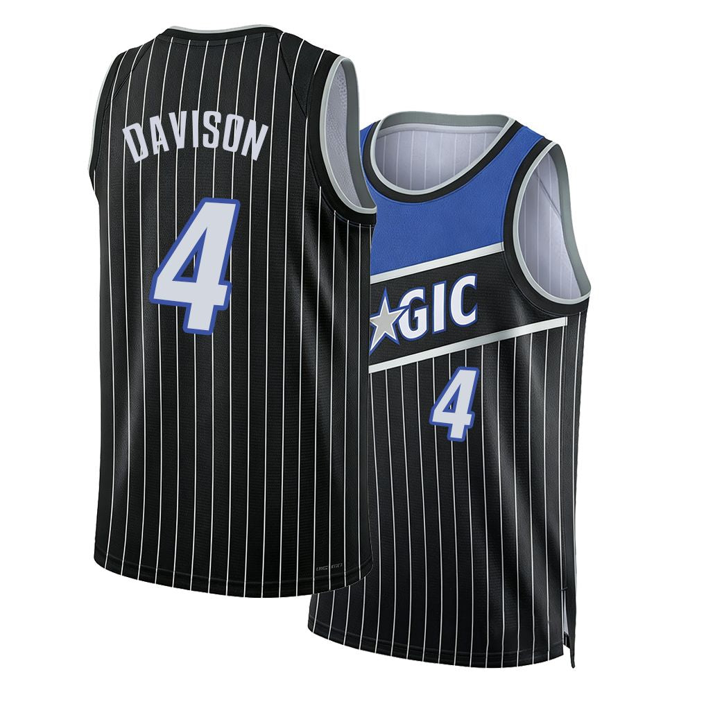 Orlando #4 Davison Player Basketball Sleeveless Black Jersey JD For Adult Youth