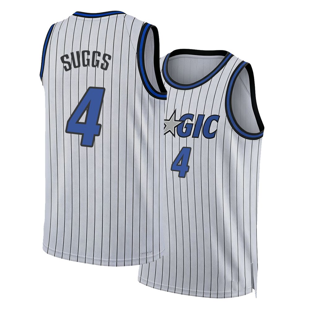 Orlando #4 Suggs Player Basketball Sleeveless White Jersey Jalen For Adult Youth