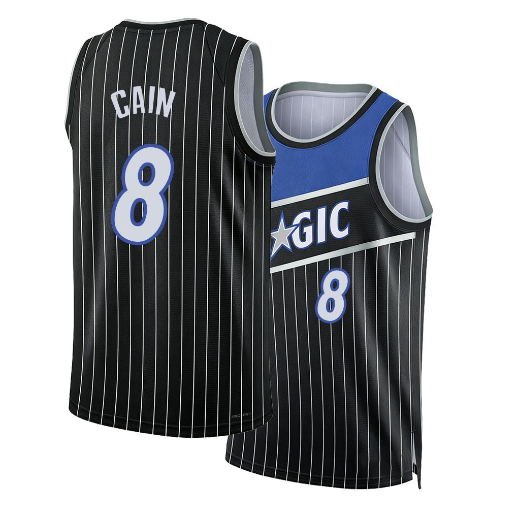 Orlando #8 Cain Player Basketball Sleeveless Black Jersey Jamal For Adult Youth