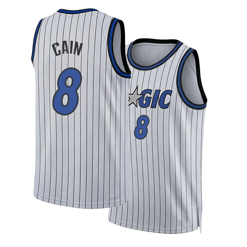 Orlando #8 Cain Player Basketball Sleeveless White Jersey Jamal For Adult Youth