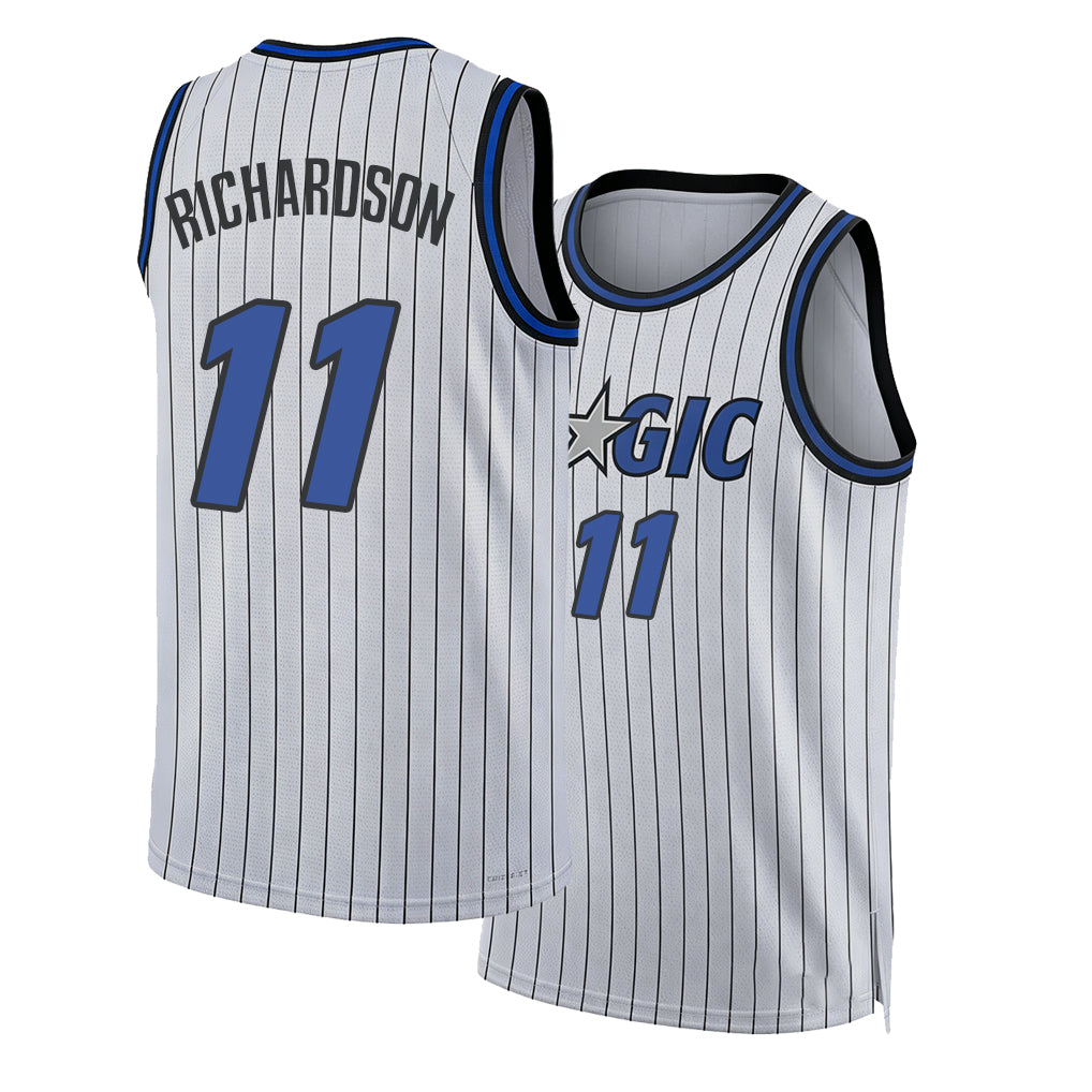 Orlando #11 Richardson Player Basketball Sleeveless White Jersey Jase For Adult Youth