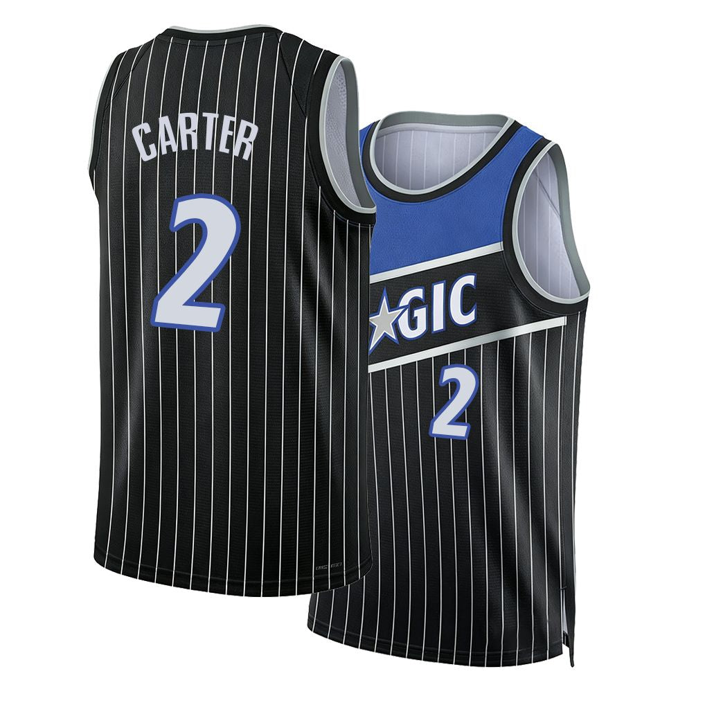 Orlando #2 Carter Player Basketball Sleeveless Black Jersey Jevon For Adult Youth