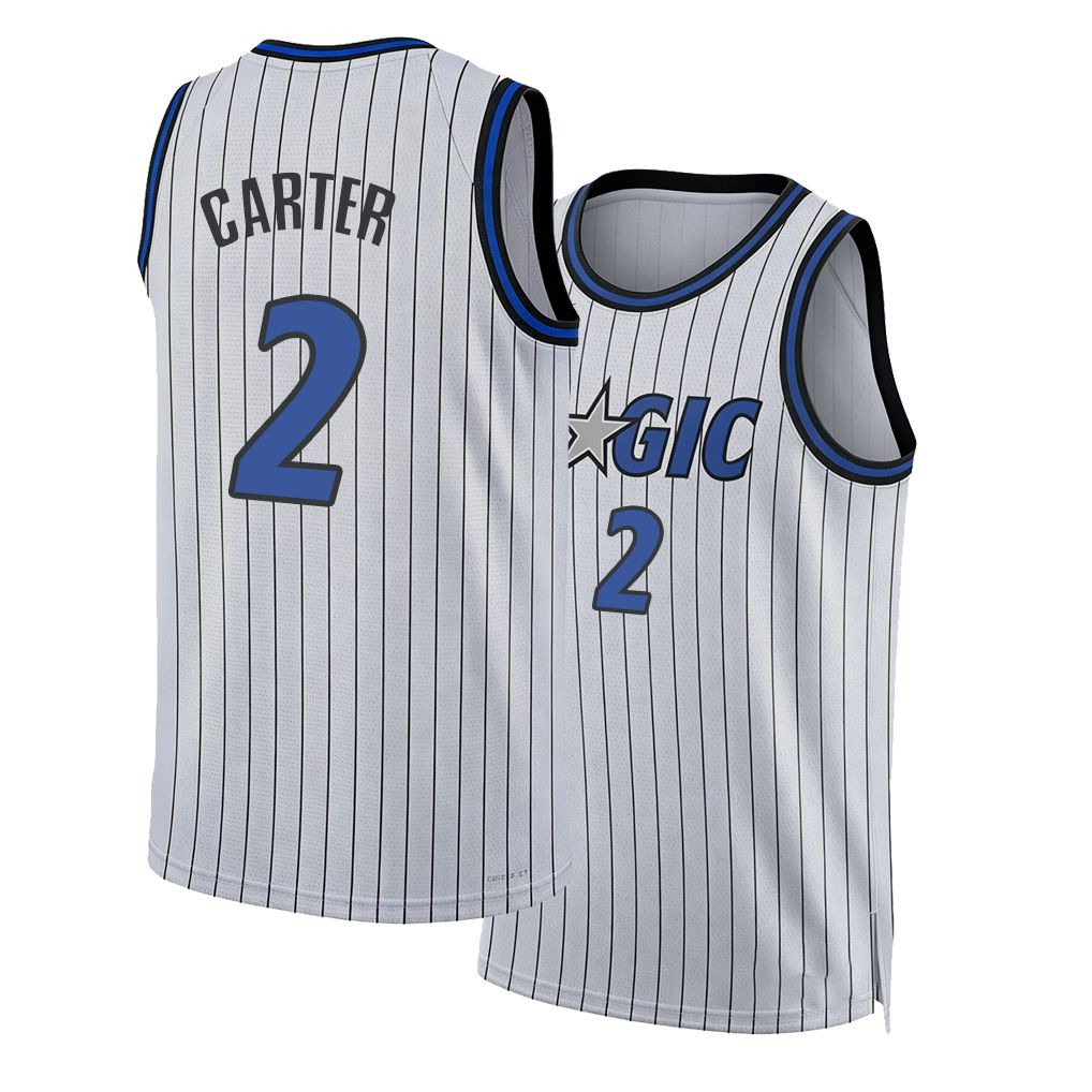 Orlando #2 Carter Player Basketball Sleeveless White Jersey Jevon For Adult Youth