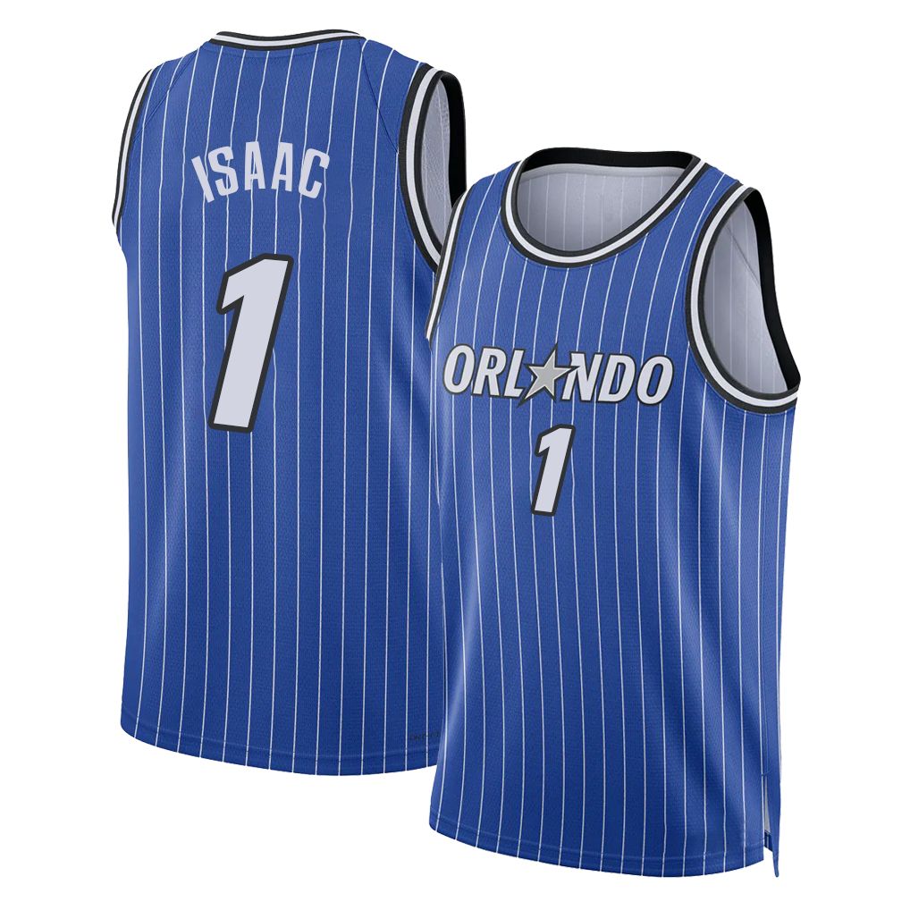 Orlando #1 Isaac Player Basketball Sleeveless Blue Jersey Jonathan For Adult Youth