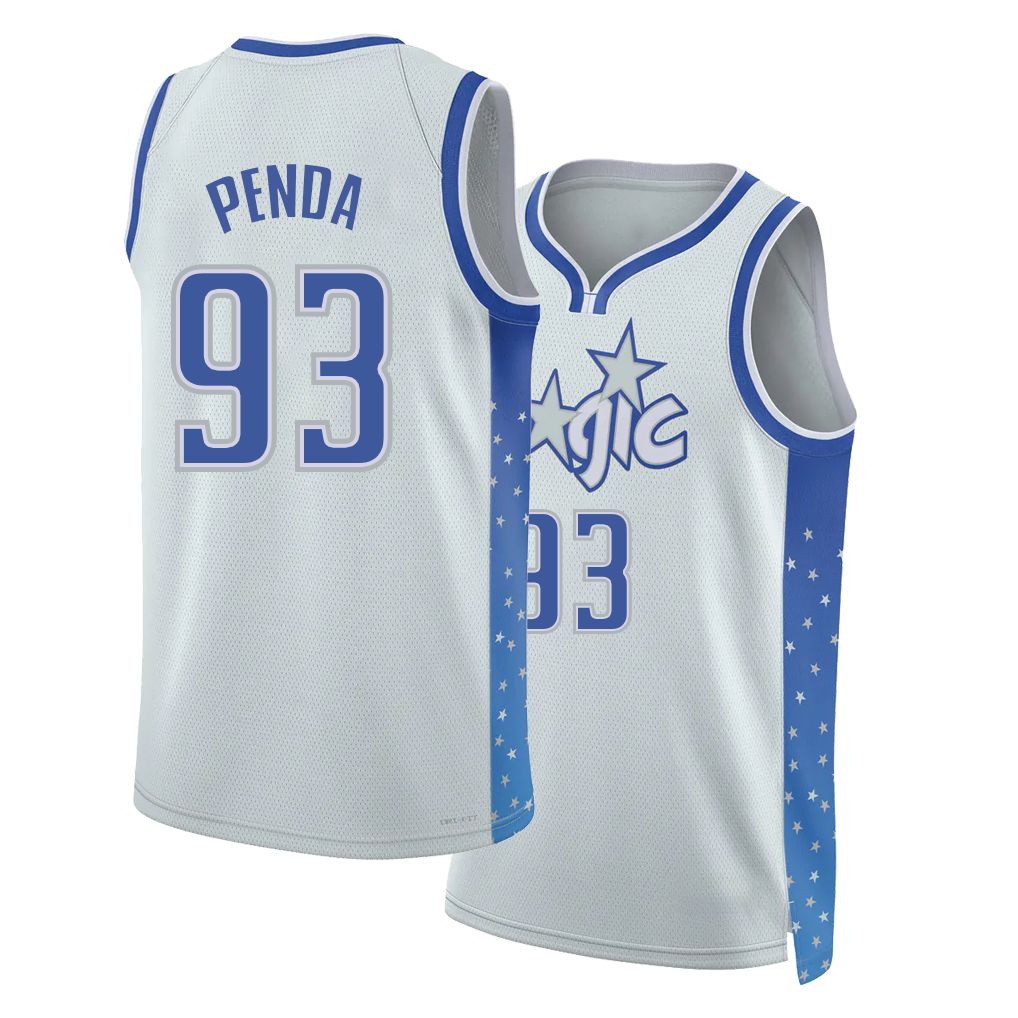 Orlando #93 Penda Player Basketball Sleeveless Silver Jersey Noah For Adult Youth