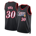 Philadelphia #30 Bona Player Basketball Sleeveless Black Jersey Adem For Adult Youth