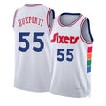 Philadelphia #55 Hukporti Player Basketball Sleeveless White Jersey Ariel For Adult Youth