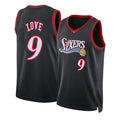 Philadelphia #9 Love Player Basketball Sleeveless Black Jersey Caleb For Adult Youth