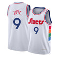Philadelphia #9 Love Player Basketball Sleeveless White Jersey Caleb For Adult Youth