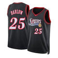 Philadelphia #25 Barlow Player Basketball Sleeveless Black Jersey Dominick For Adult Youth
