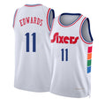 Philadelphia #11 Edwards Player Basketball Sleeveless White Jersey Justin For Adult Youth