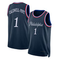 Philadelphia #1 Caldwell-Pope Player Basketball Sleeveless Navy Jersey Kentavious For Adult Youth
